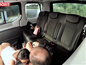 LETSDOEIT - naughty nubile porks and sucks cab Driver